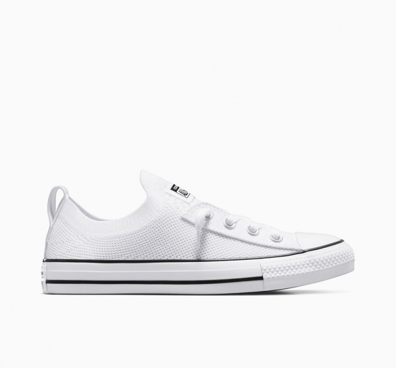 Converse Chuck Taylor All Star Shoreline Knit Slip Wit Zwart Wit | 248071IWD