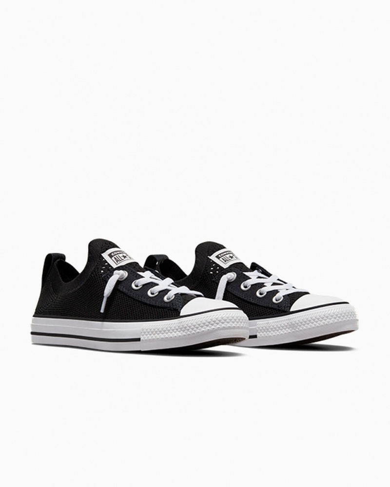 Converse Chuck Taylor All Star Shoreline Knit Slip Zwart Wit Zwart | 312857QKV