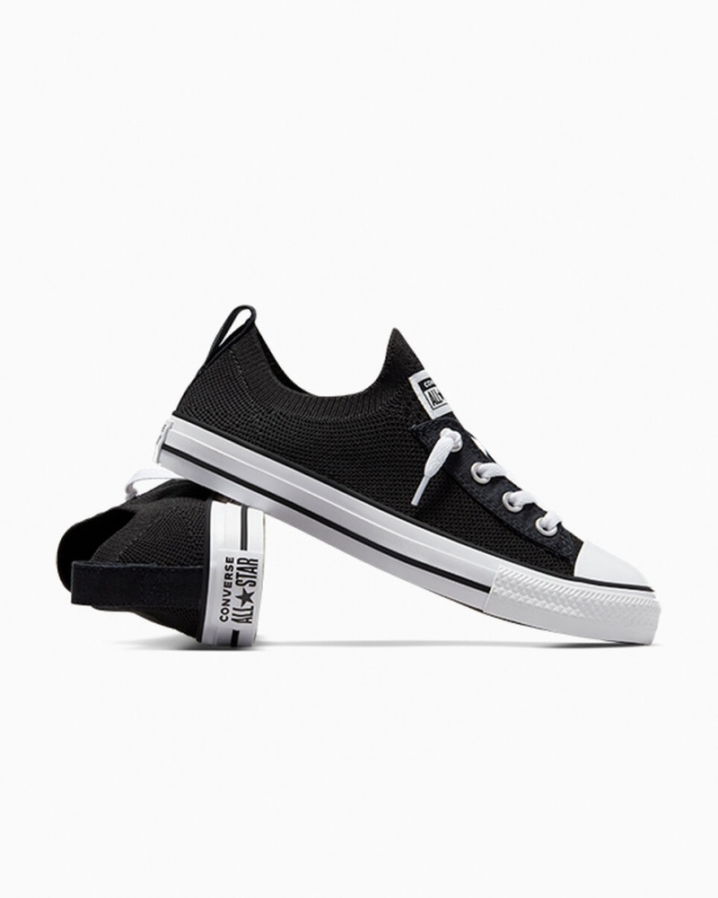 Converse Chuck Taylor All Star Shoreline Knit Slip Zwart Wit Zwart | 312857QKV