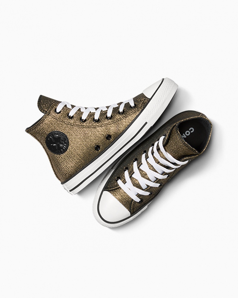 Converse Chuck Taylor All Star Sparkle Zwart Goud Wit | 674230NGE