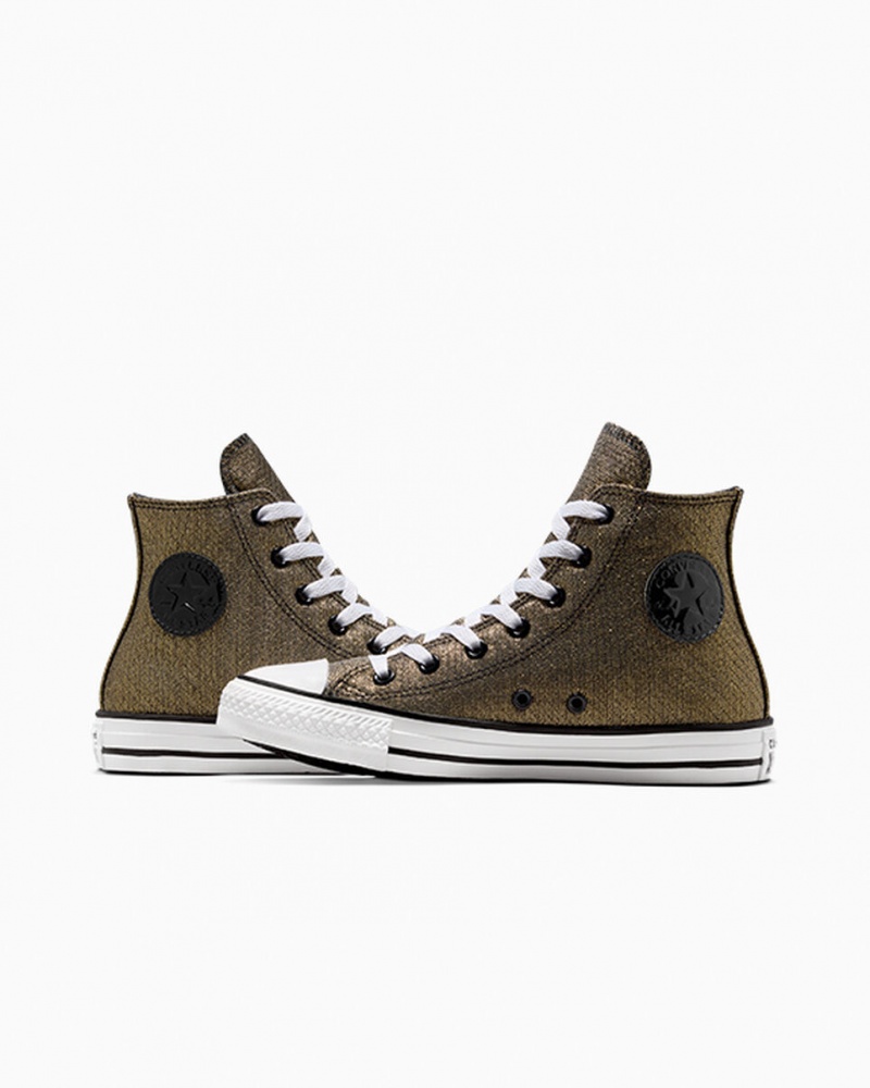 Converse Chuck Taylor All Star Sparkle Zwart Goud Wit | 674230NGE