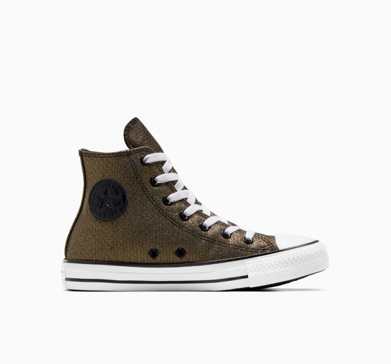 Converse Chuck Taylor All Star Sparkle Zwart Goud Wit | 674230NGE