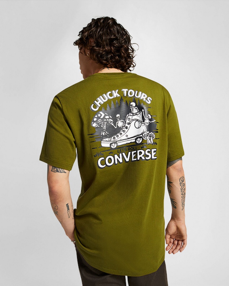 Converse Chuck Tours Grafische T-Shirt Groen | 137894FKB