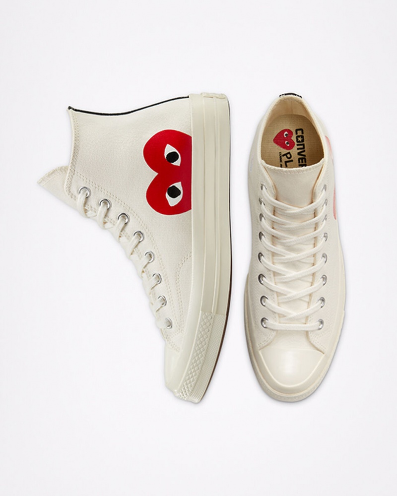 Converse Converse x Comme des Garçons PLAY Chuck 70 Wit Rood | 409875JGB