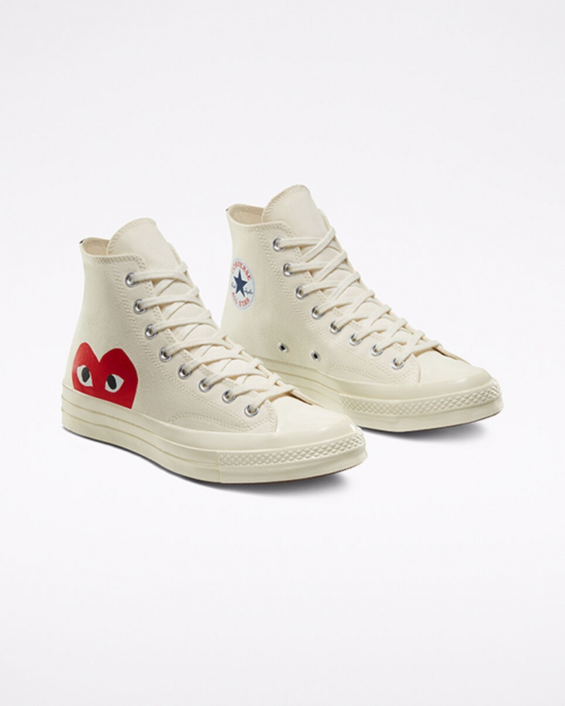 Converse Converse x Comme des Garçons PLAY Chuck 70 Wit Rood | 409875JGB