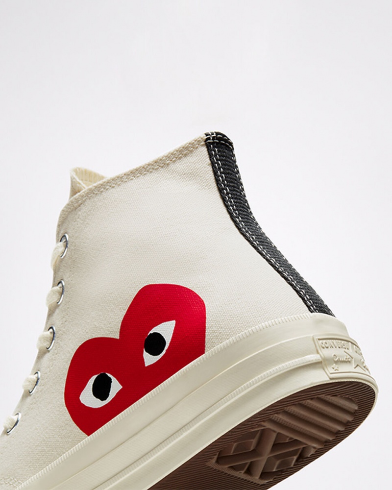 Converse Converse x Comme des Garçons PLAY Chuck 70 Wit Rood | 409875JGB