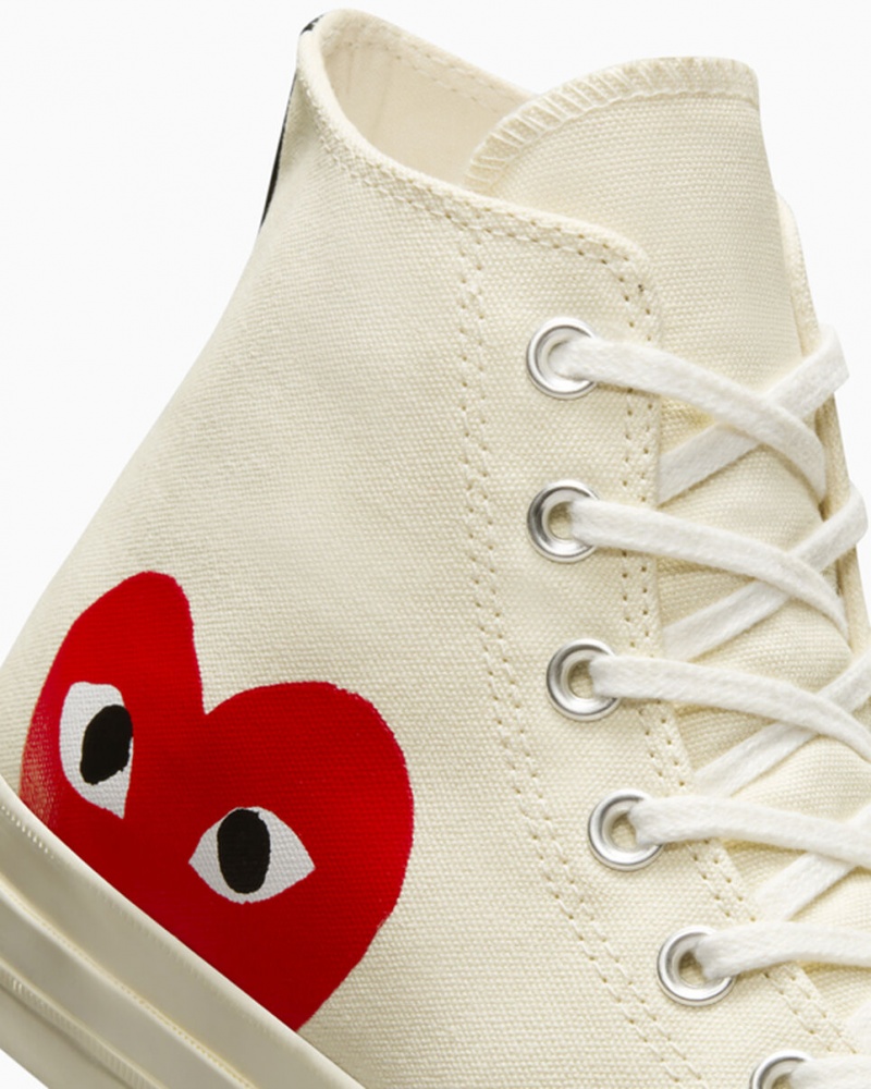 Converse Converse x Comme des Garçons PLAY Chuck 70 Wit Rood | 409875JGB