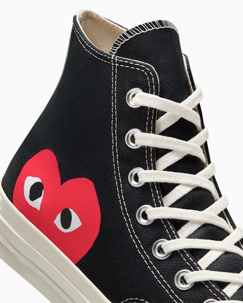 Converse Converse x Comme des Garçons PLAY Chuck 70 Zwart Wit Rood | 653419COL