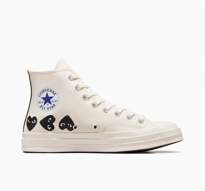 Converse Converse x Comme des Garçons PLAY Chuck 70 Multi Heart Zwart | 563814DQX