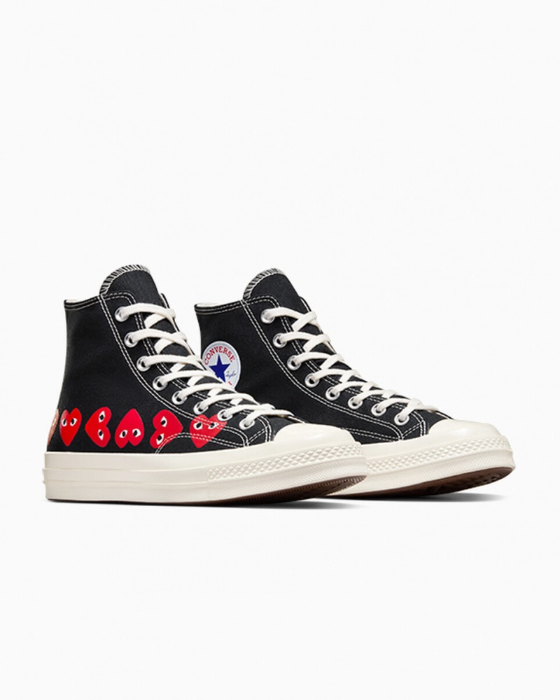 Converse Converse x Comme des Garçons PLAY Chuck 70 Multi Heart Zwart Rood | 140537EKF