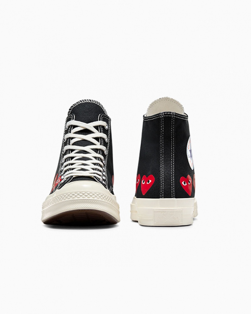 Converse Converse x Comme des Garçons PLAY Chuck 70 Multi Heart Zwart Rood | 140537EKF