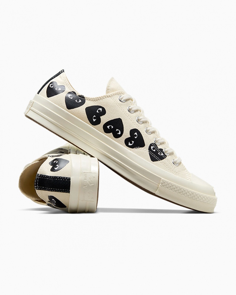 Converse Converse x Comme des Garçons PLAY Chuck 70 Multi Heart Zwart | 670139XKU