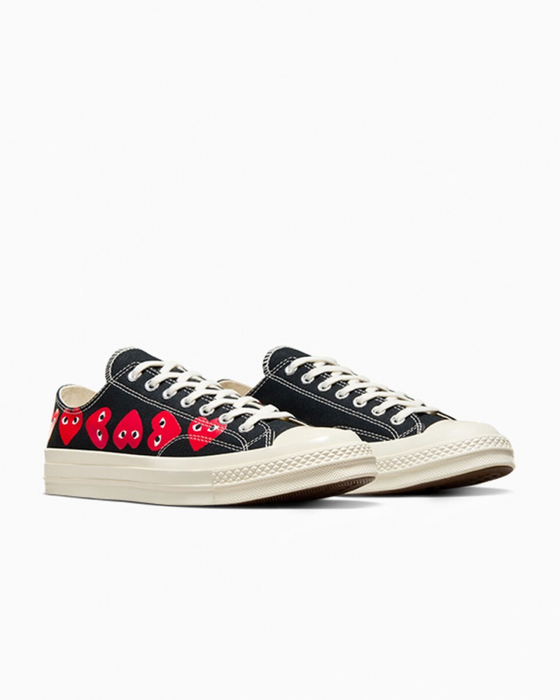 Converse Converse x Comme des Garçons PLAY Chuck 70 Multi Heart Zwart Rood | 164259CDX