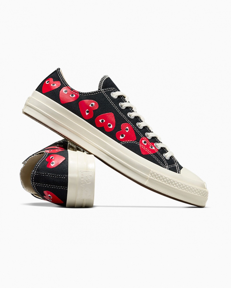 Converse Converse x Comme des Garçons PLAY Chuck 70 Multi Heart Zwart Rood | 164259CDX