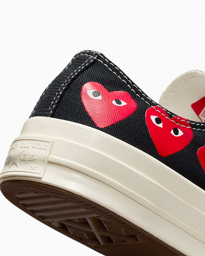 Converse Converse x Comme des Garçons PLAY Chuck 70 Multi Heart Zwart Rood | 164259CDX