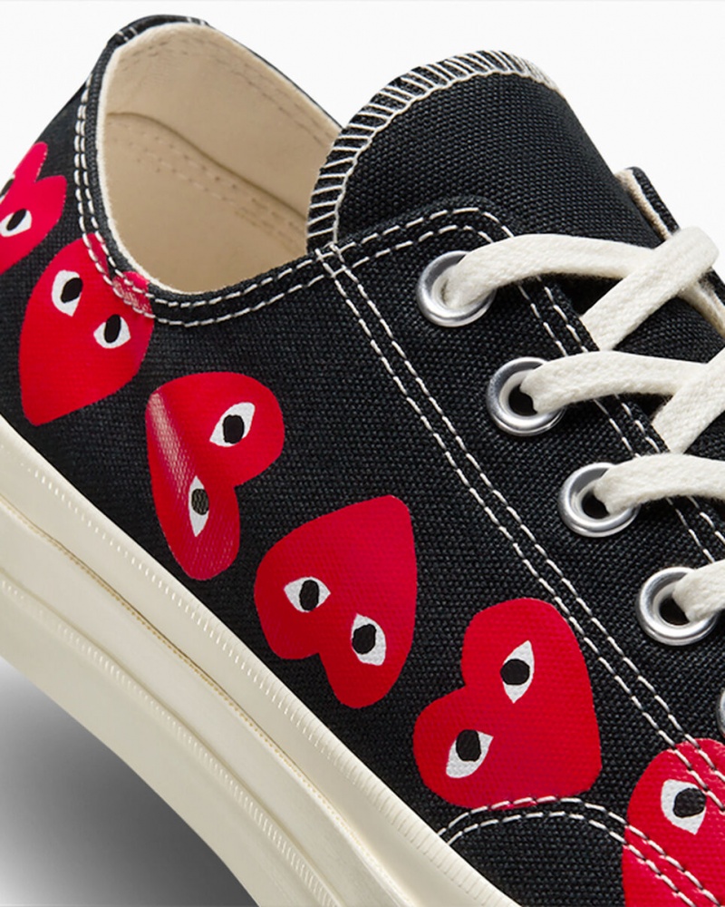 Converse Converse x Comme des Garçons PLAY Chuck 70 Multi Heart Zwart Rood | 164259CDX