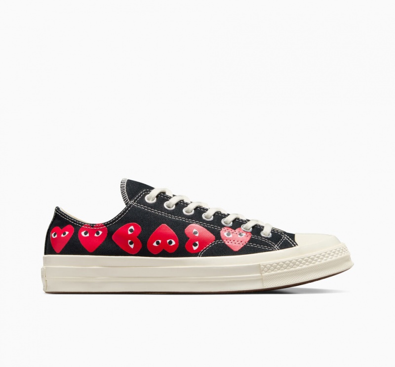 Converse Converse x Comme des Garçons PLAY Chuck 70 Multi Heart Zwart Rood | 164259CDX