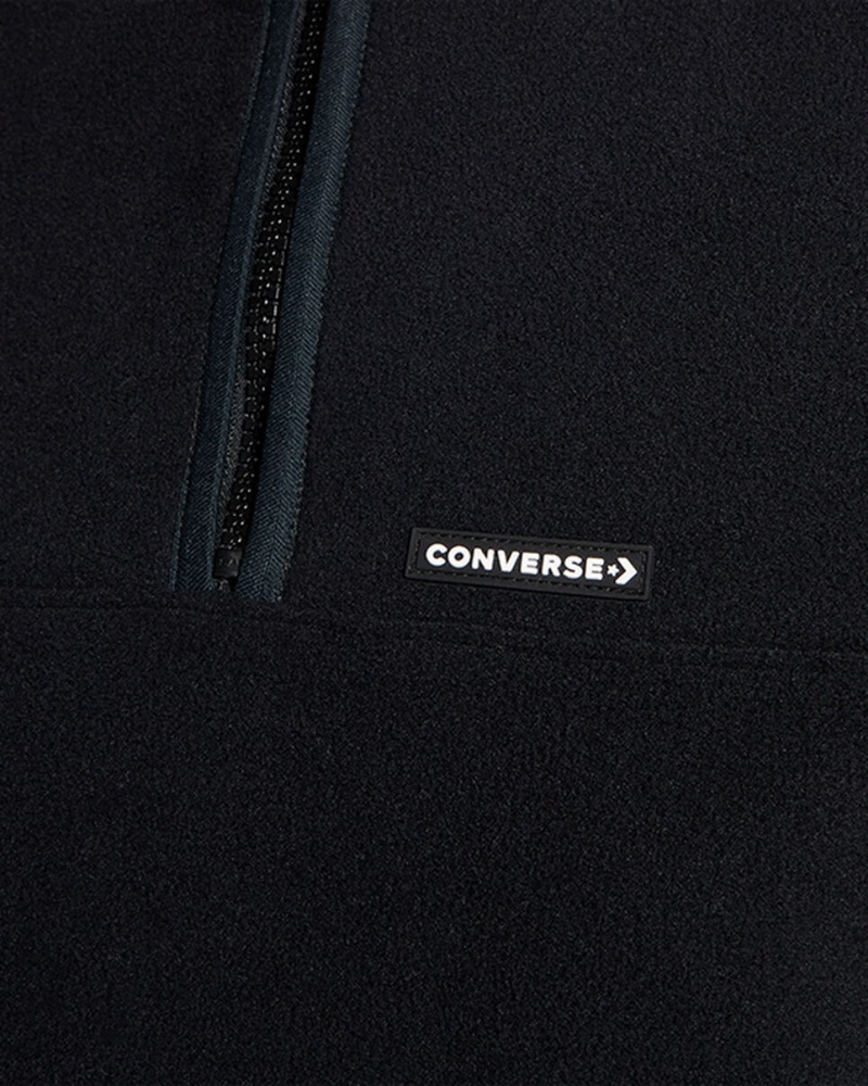 Converse Counter Climate Polar Fleece Half-Zip Popover Zwart | 034952HBU