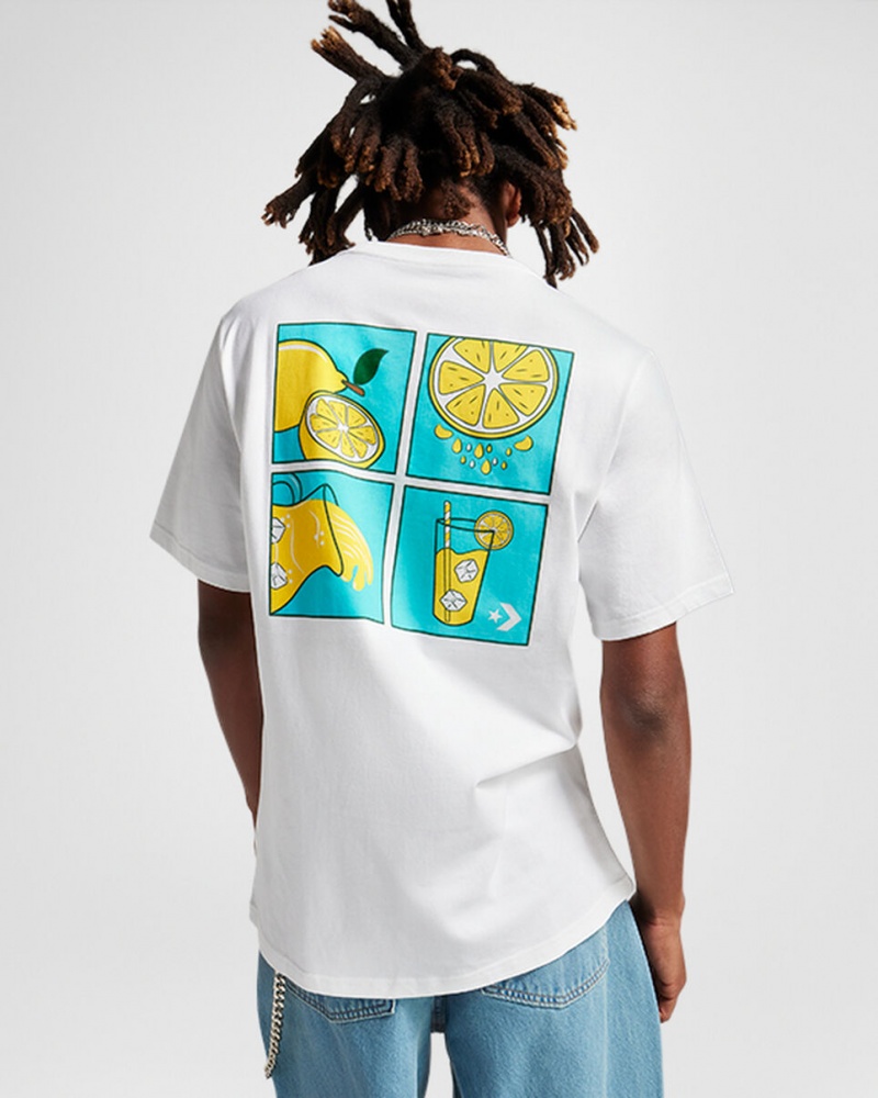 Converse How-To Lemonade T-Shirt Wit | 527649NQJ