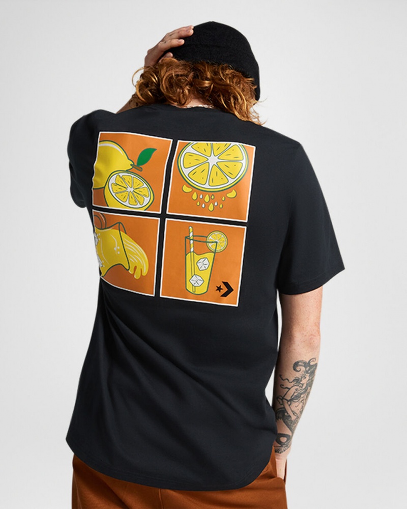 Converse How-To Lemonade T-Shirt Zwart | 042768TEZ