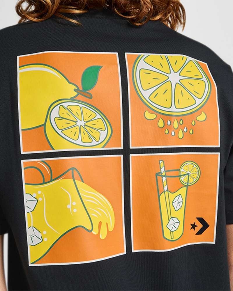 Converse How-To Lemonade T-Shirt Zwart | 042768TEZ