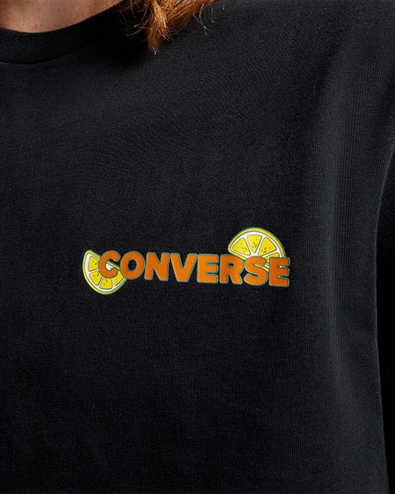 Converse How-To Lemonade T-Shirt Zwart | 042768TEZ