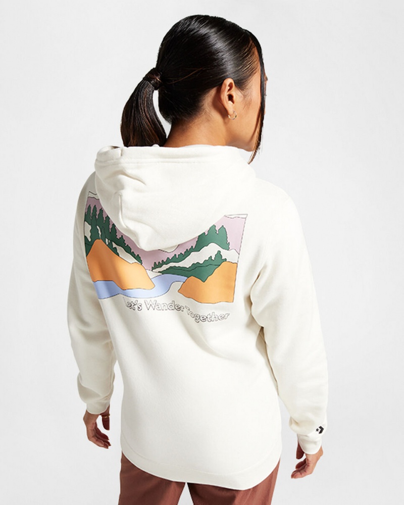 Converse Outdoors Grafische Hoodie Egret | 415693VZY