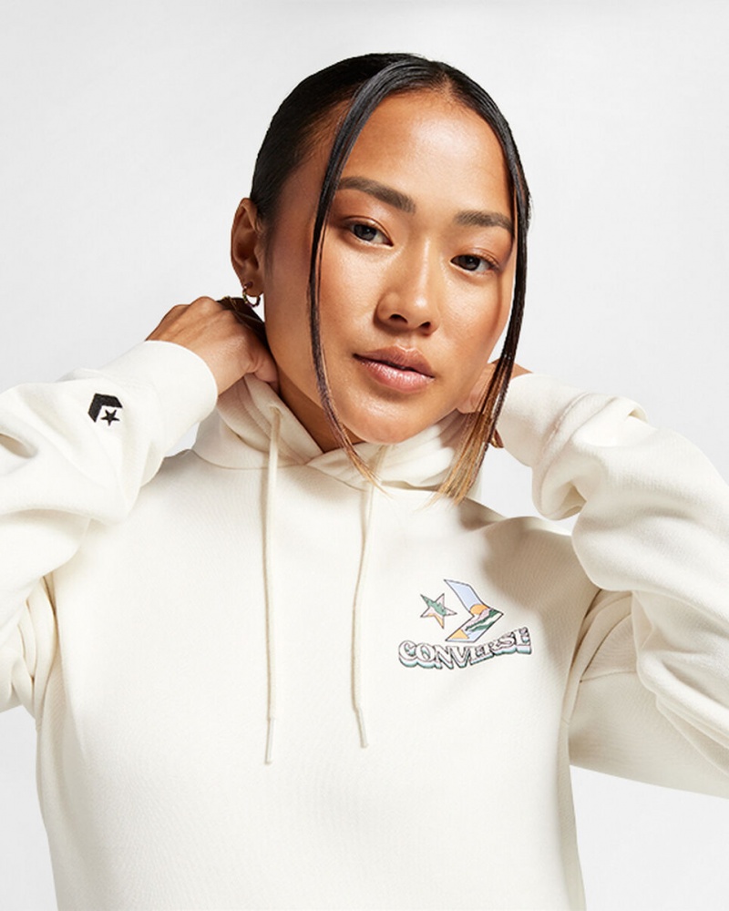 Converse Outdoors Grafische Hoodie Egret | 415693VZY