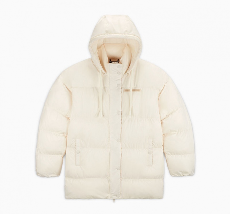 Converse Oversized Super Puffer Jacket Egret | 835476LDC