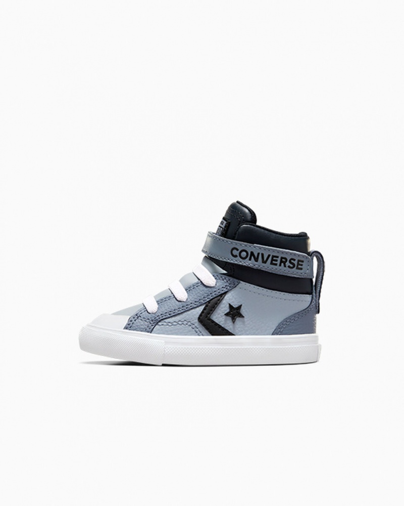 Converse Pro Blaze Riemen Leren Zilver Zwart Wit | 457210ZWY