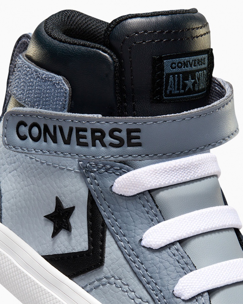 Converse Pro Blaze Riemen Leren Zilver Zwart Wit | 457210ZWY