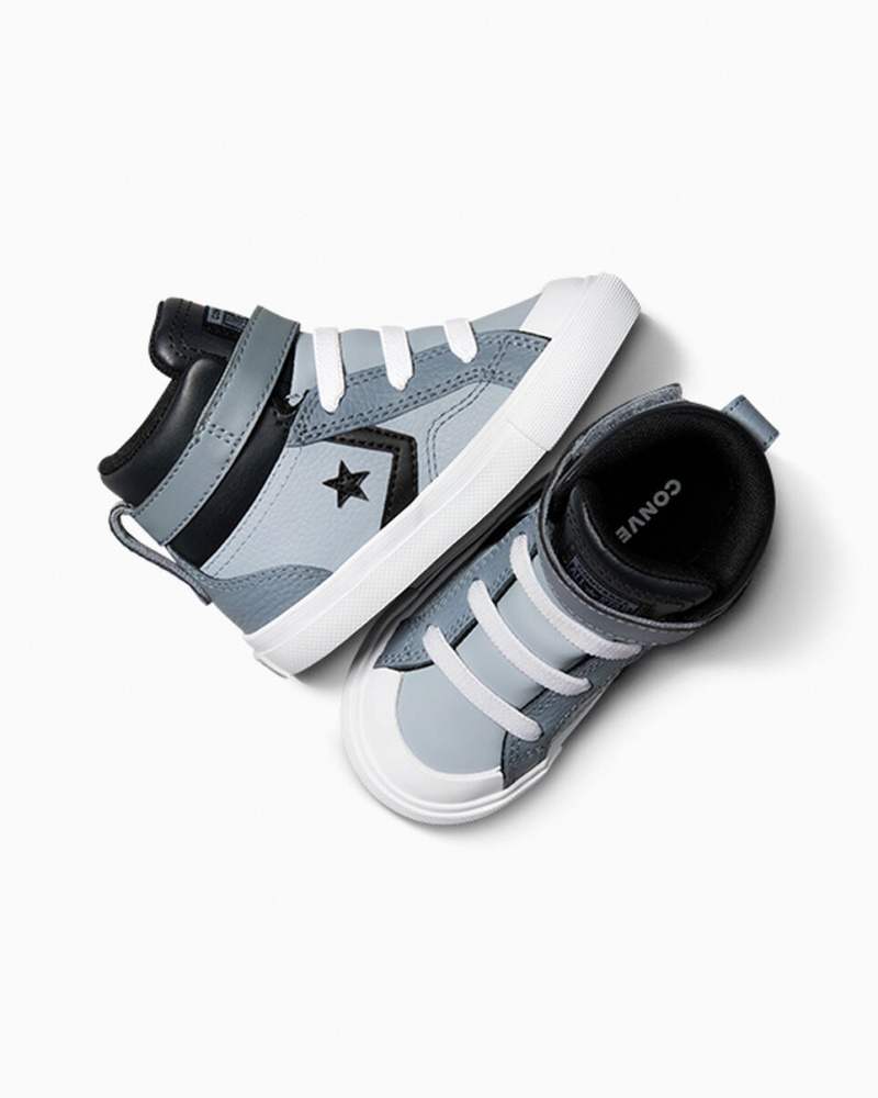 Converse Pro Blaze Riemen Leren Zilver Zwart Wit | 457210ZWY