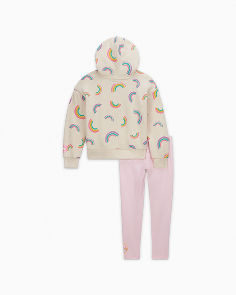 Converse Rainbow Hoodie & Leggings Set Roze | 257891VXW