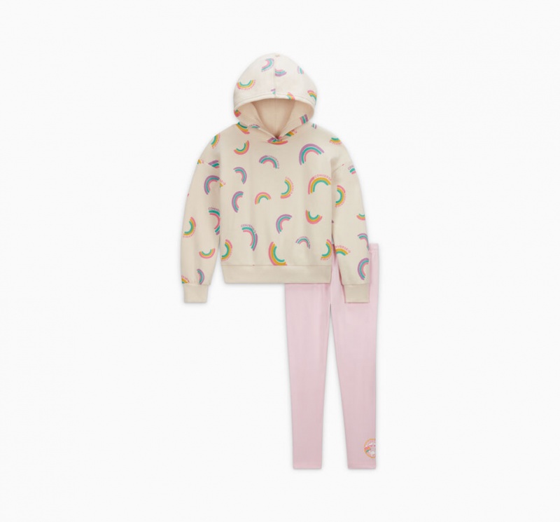 Converse Rainbow Hoodie & Leggings Set Roze | 257891VXW