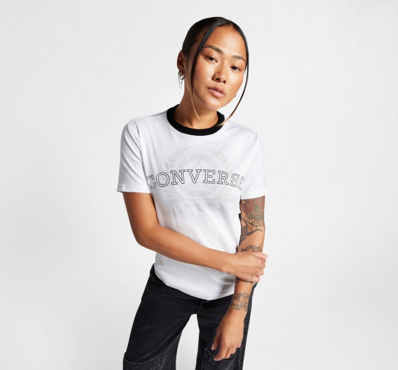 Converse Retro Chuck Taylor T-Shirt Wit | 380764PLZ