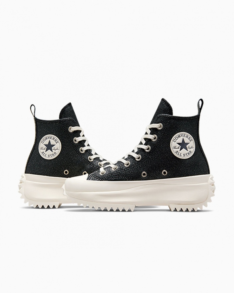 Converse Run Star Hike Platform Glitter Zwart | 692143KTL