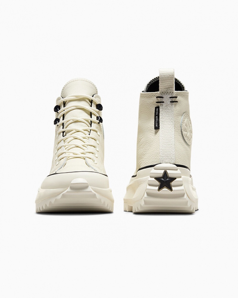 Converse Run Star Hike Platform Leren Zwart Wit | 268371HWC