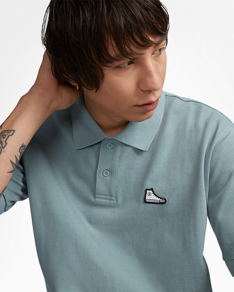 Converse Shoe Patch Polo Shirt Grijs | 351748EVF