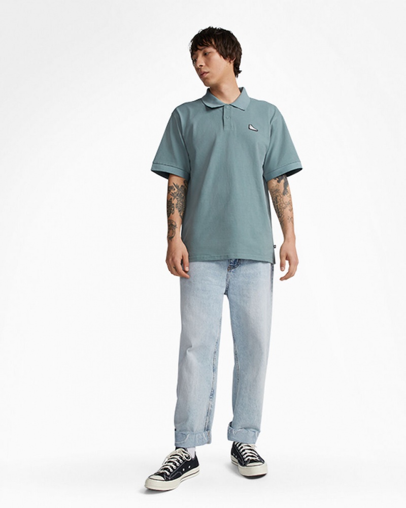 Converse Shoe Patch Polo Shirt Grijs | 351748EVF