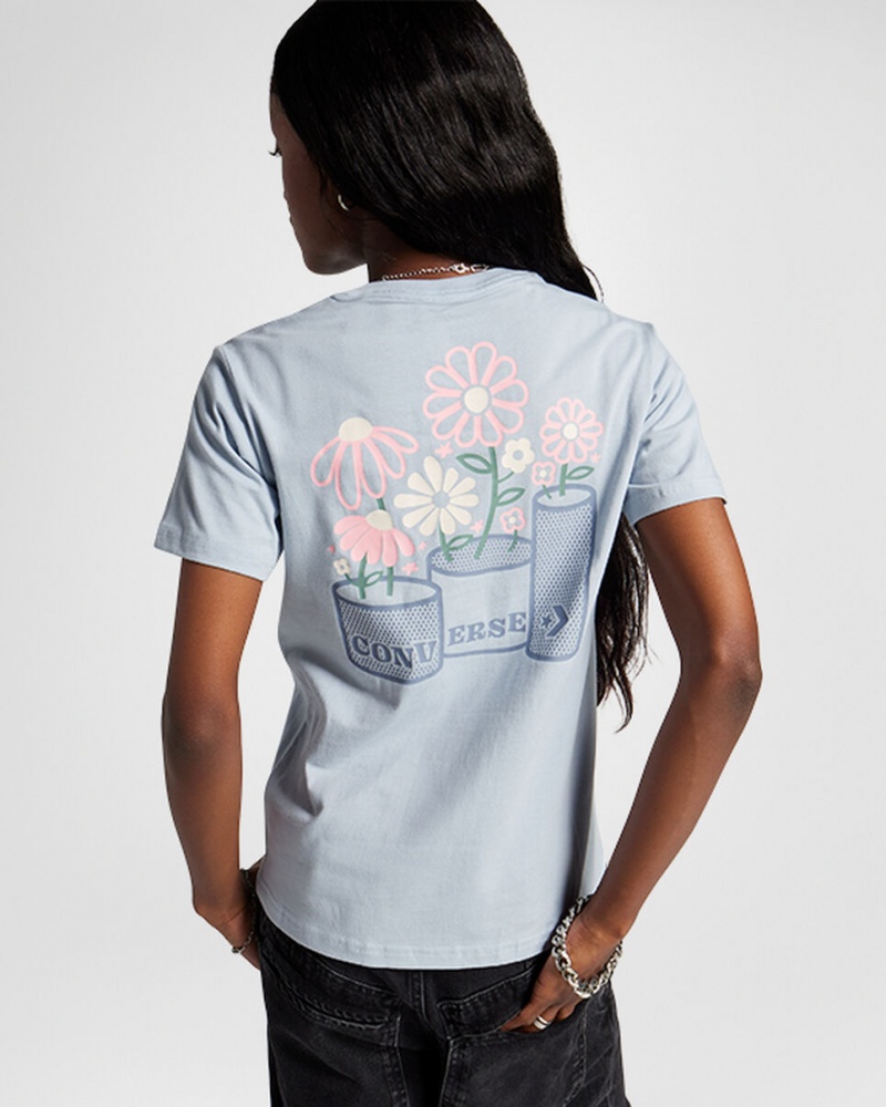 Converse Spring Blooms T-Shirt Grijs | 364518QAE