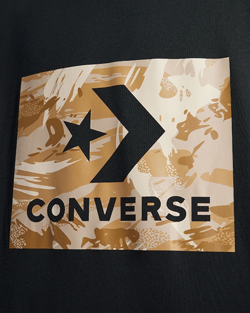 Converse Star Chevron Camo T-Shirt Zwart | 827051RSL