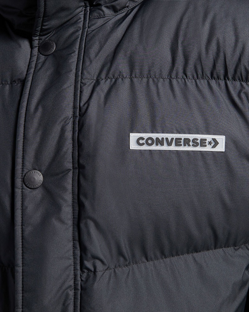 Converse Super Puffer Gewatteerd Jacket Zwart | 534201MWG